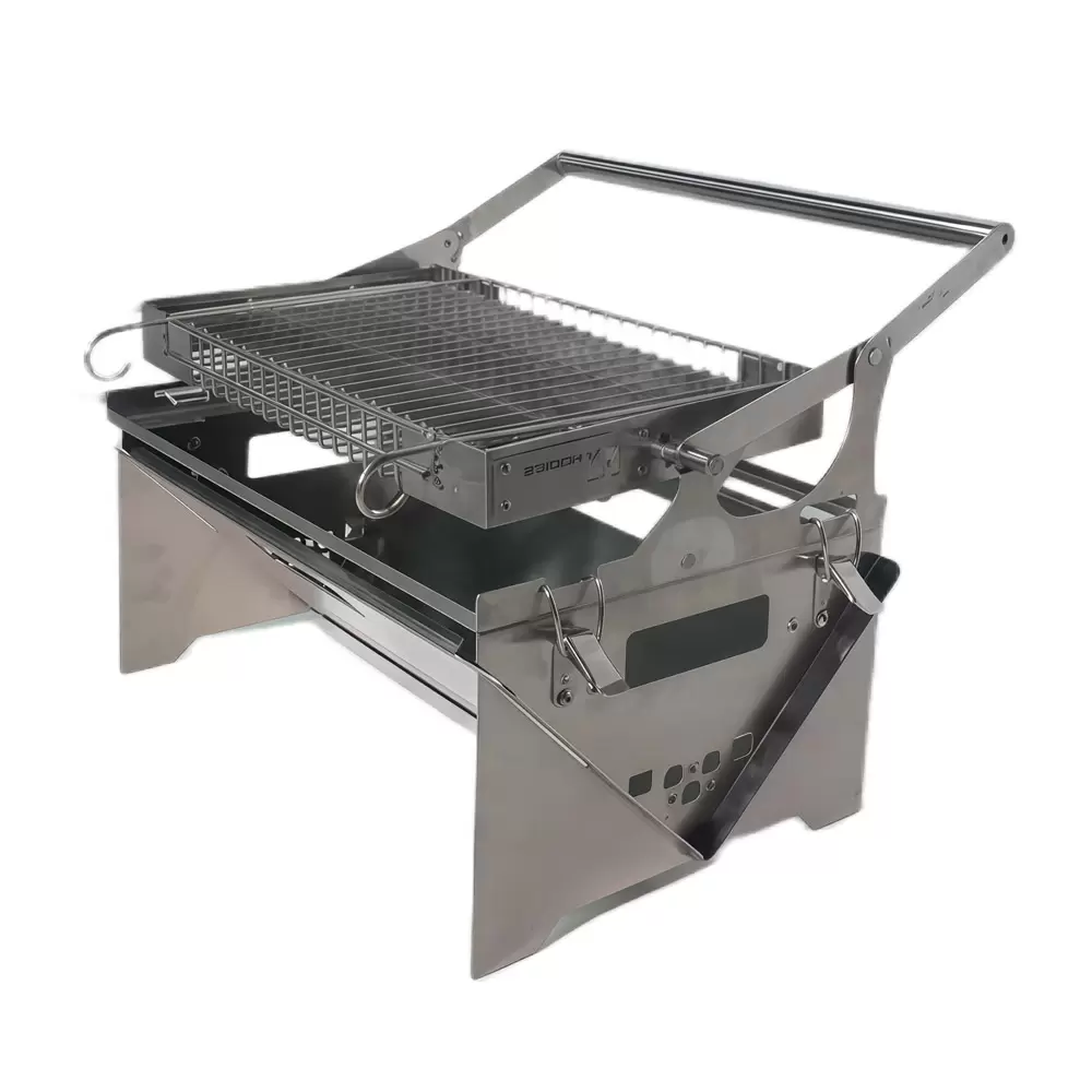 Parrilla de carbón plegable extremadamente giratoria