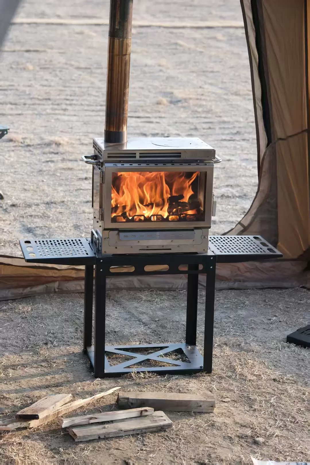 Horno de carpa de combustión estática adaptable de múltiples escenas