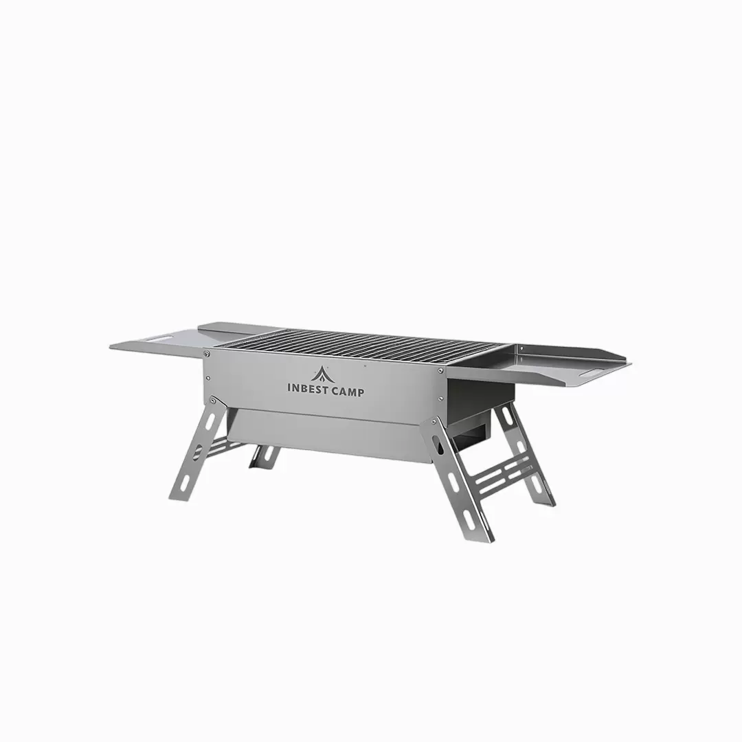 Estufa de barbacoa de carbón de acero inoxidable con asa plegable