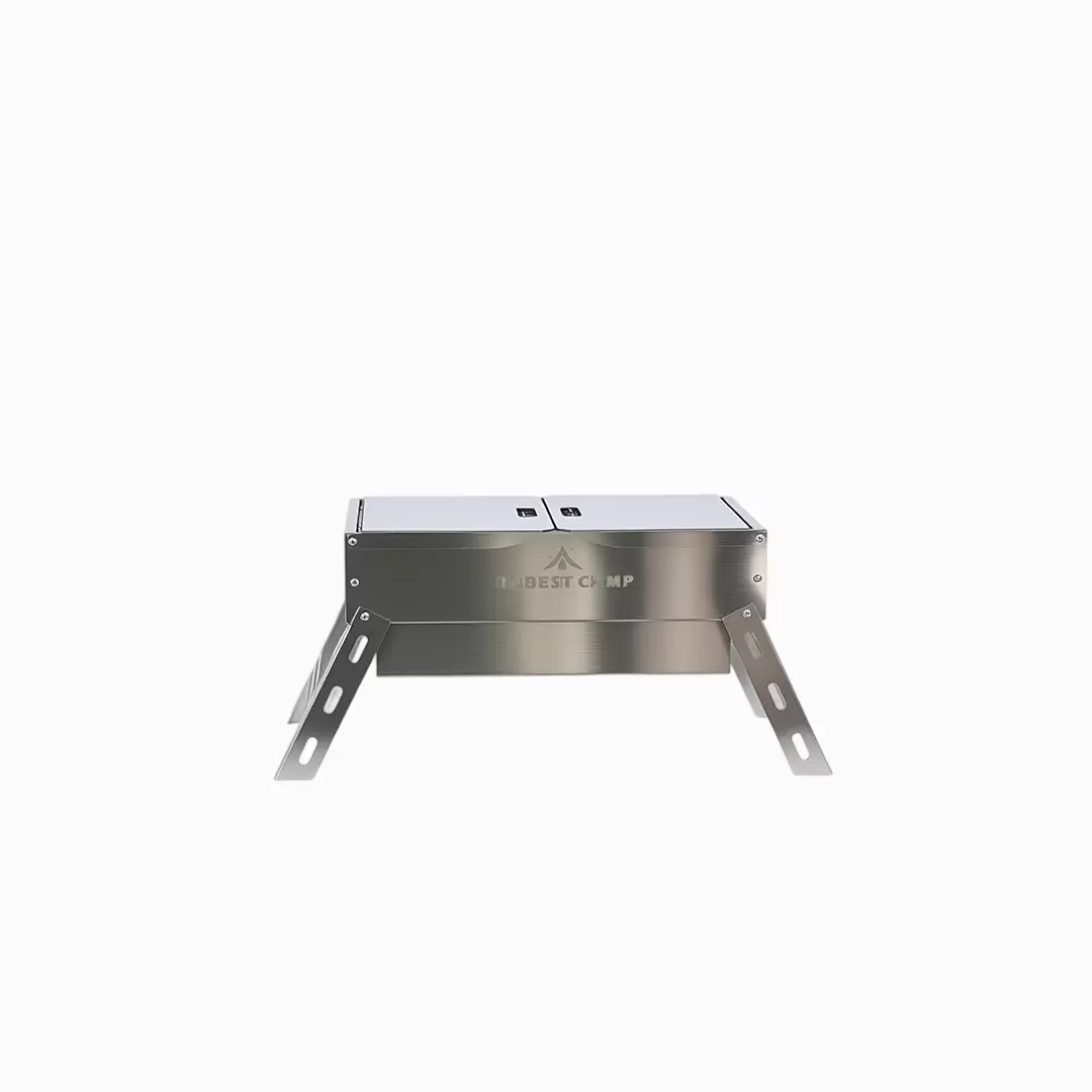 Estufa de barbacoa de carbón de acero inoxidable con asa plegable