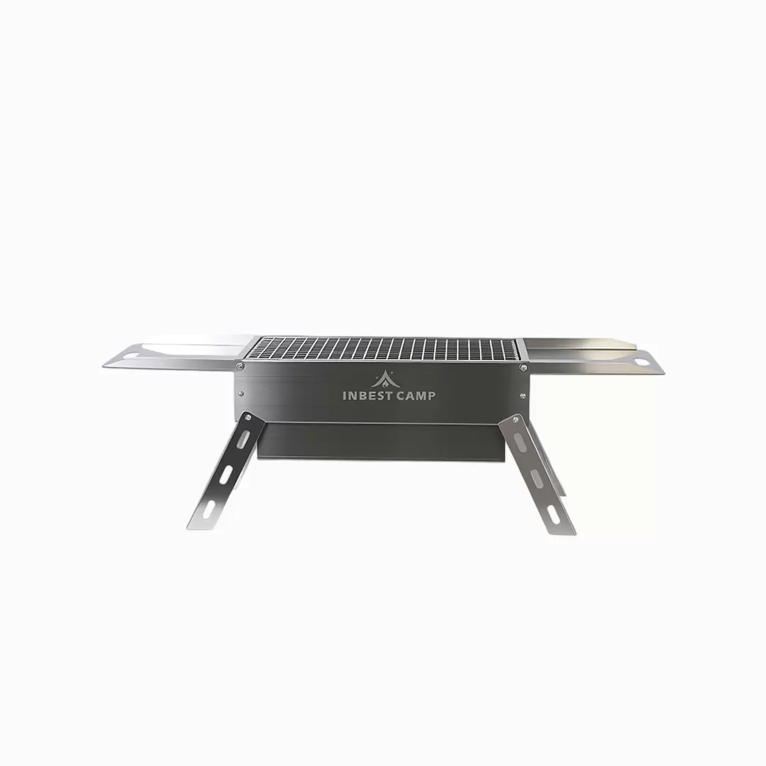 Estufa de barbacoa de carbón de acero inoxidable con asa plegable