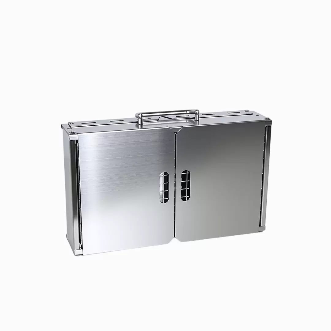 Estufa de barbacoa de carbón de acero inoxidable con asa plegable