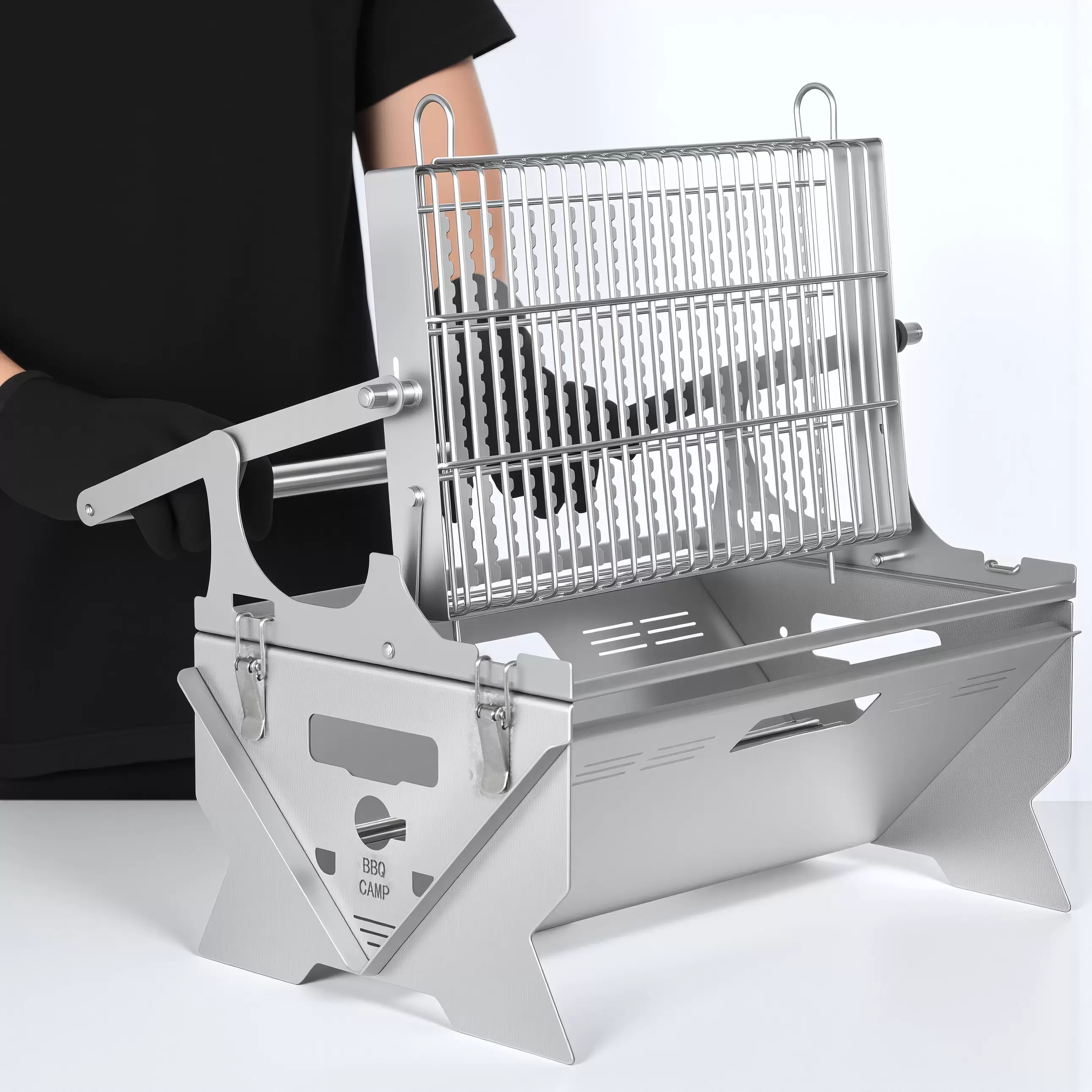 Maximizar el sabor: Consejos para usar una parrilla plegable con asador al aire libre