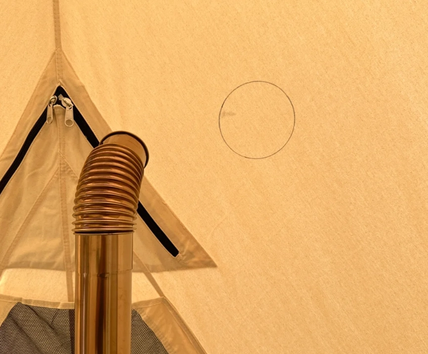 Cómo instalar un tubo de humos en una estufa de lona