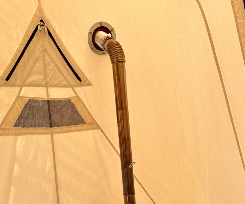 Cómo instalar un tubo de humos en una estufa de lona