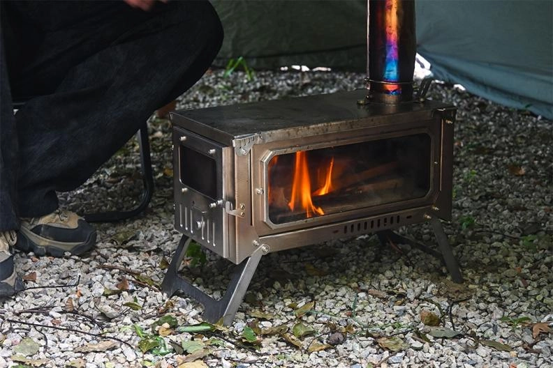 Estufa de tienda plegable ultraligera de menos de 15 libras