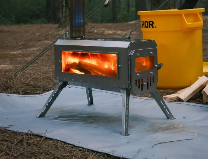 Estufa de tienda plegable ultraligera de menos de 15 libras