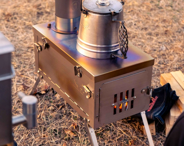 Estufa de tienda plegable ultraligera de menos de 15 libras