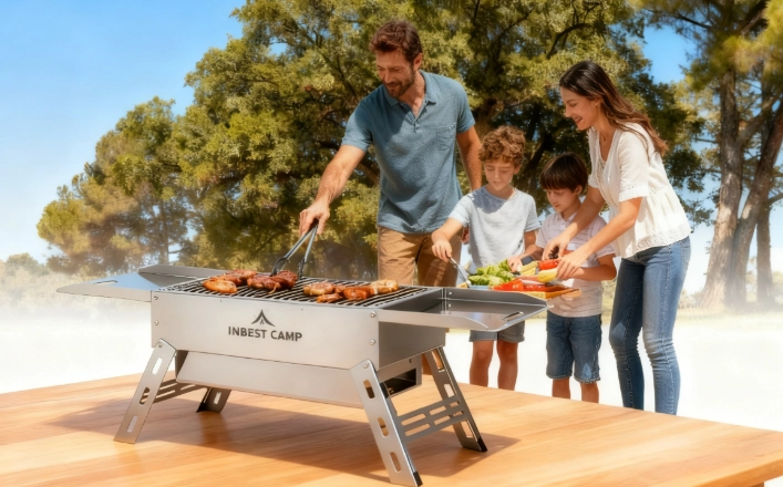 Cómo elegir al mejor fabricante de parrillas para camping ODM en China: Diseños certificados, protección de patentes y almacenamiento global por INBESTCAMP