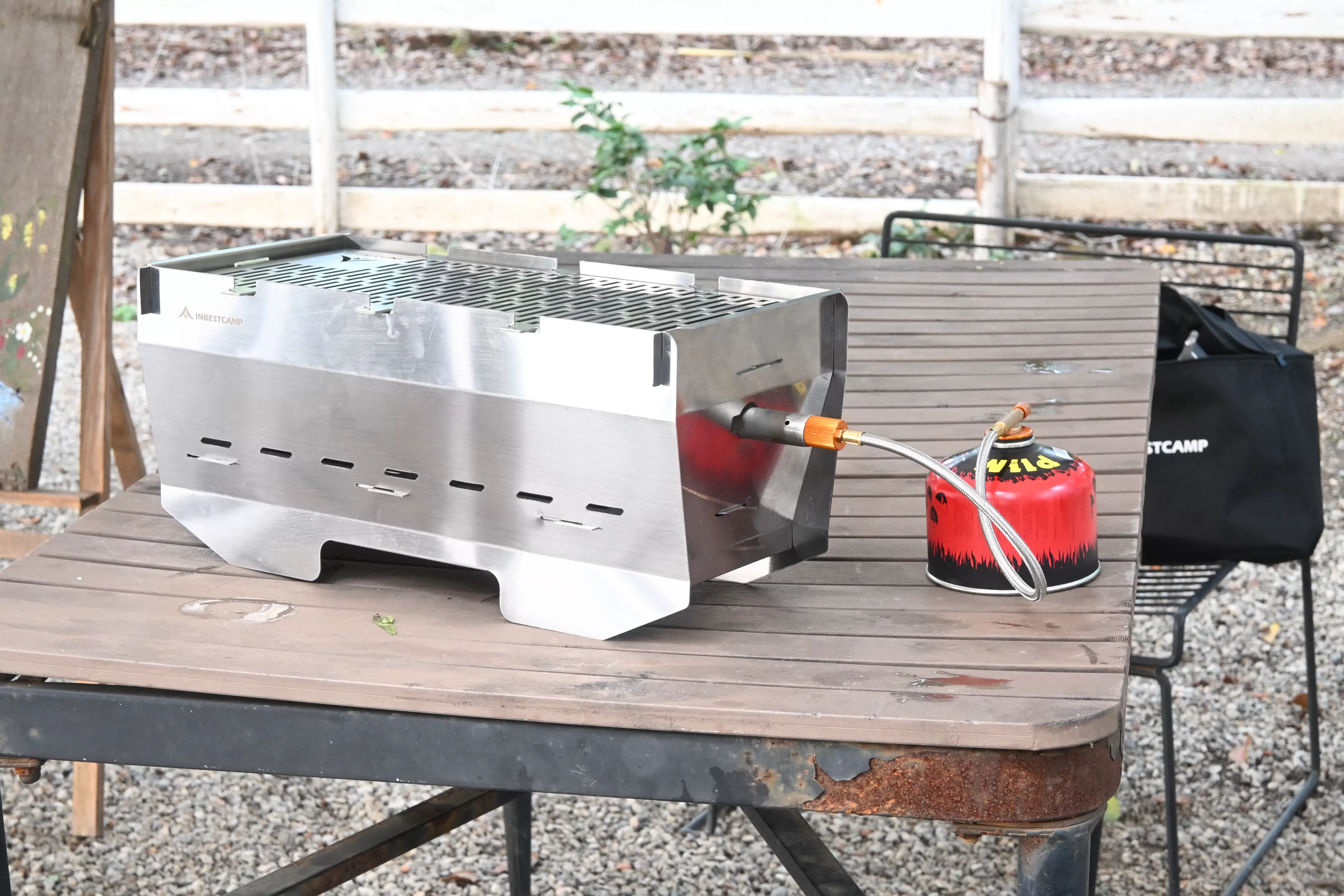 Parrilla de camping compacta