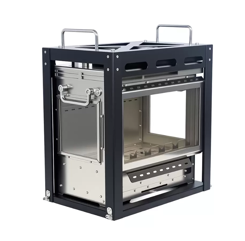 estufa de leña para acampar en tienda de campaña