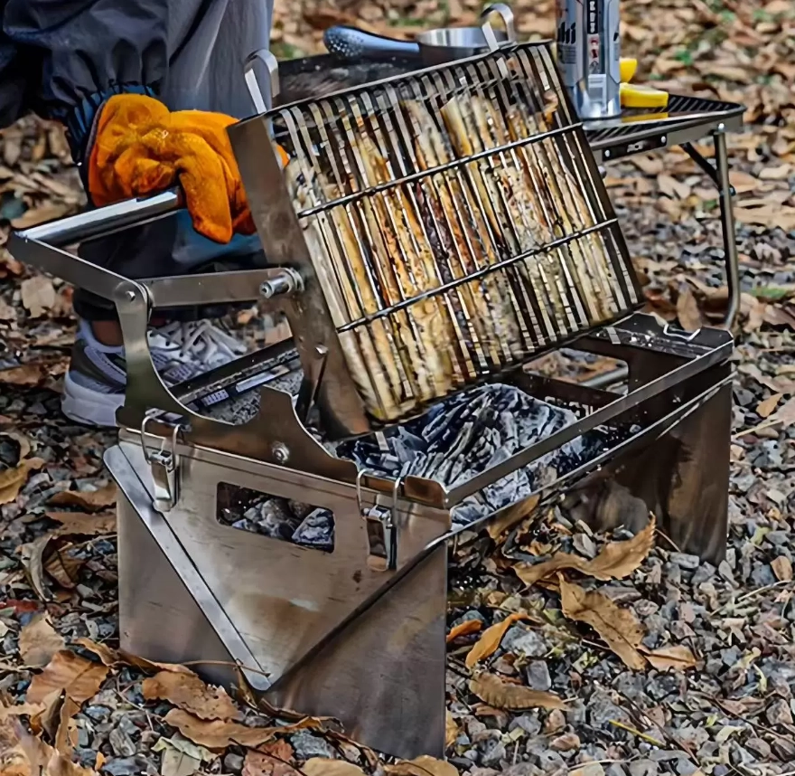 Parrilla de barbacoa plegable todo en uno