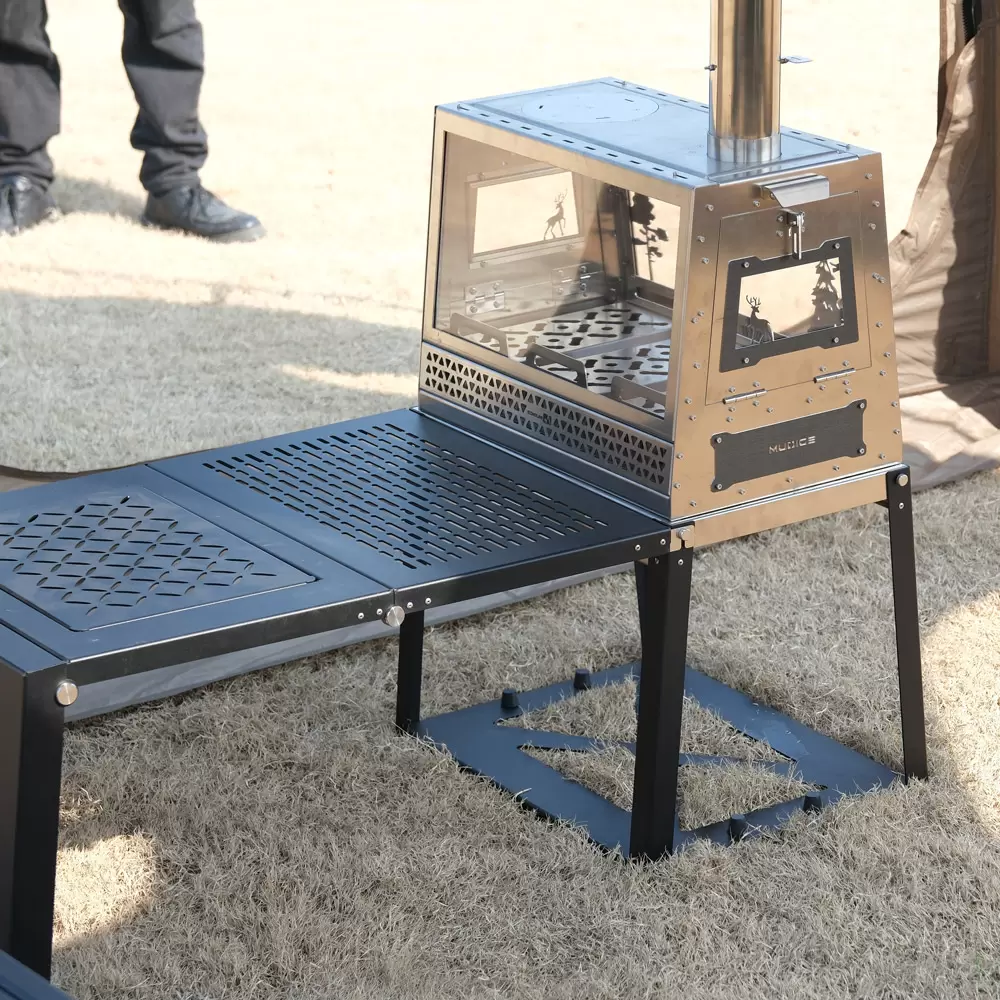 Estufa de leña para campamento