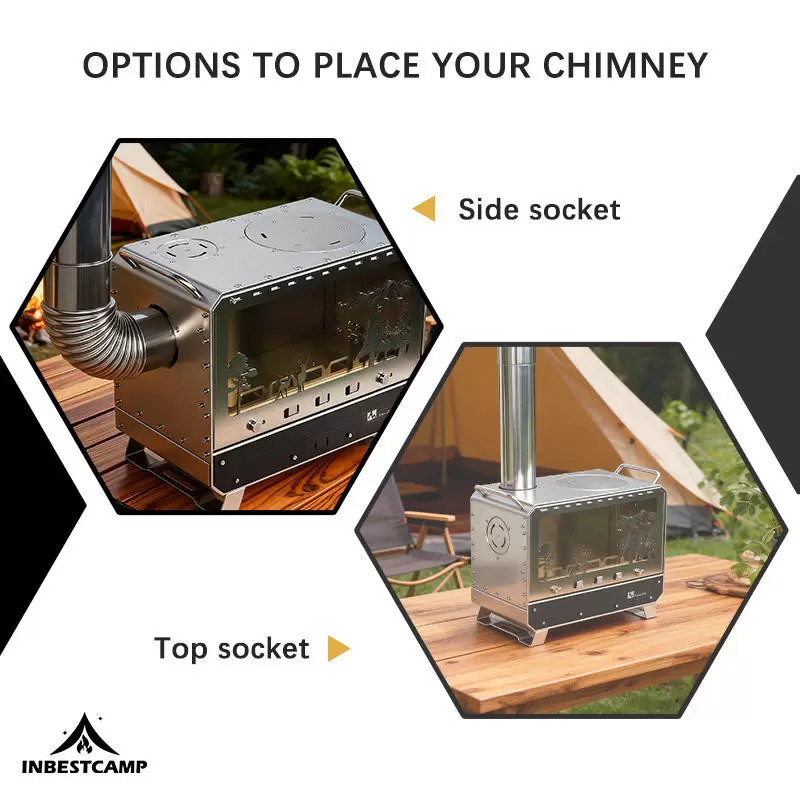 Estufa de leña portátil para acampar Estufa de leña portátil para acampar