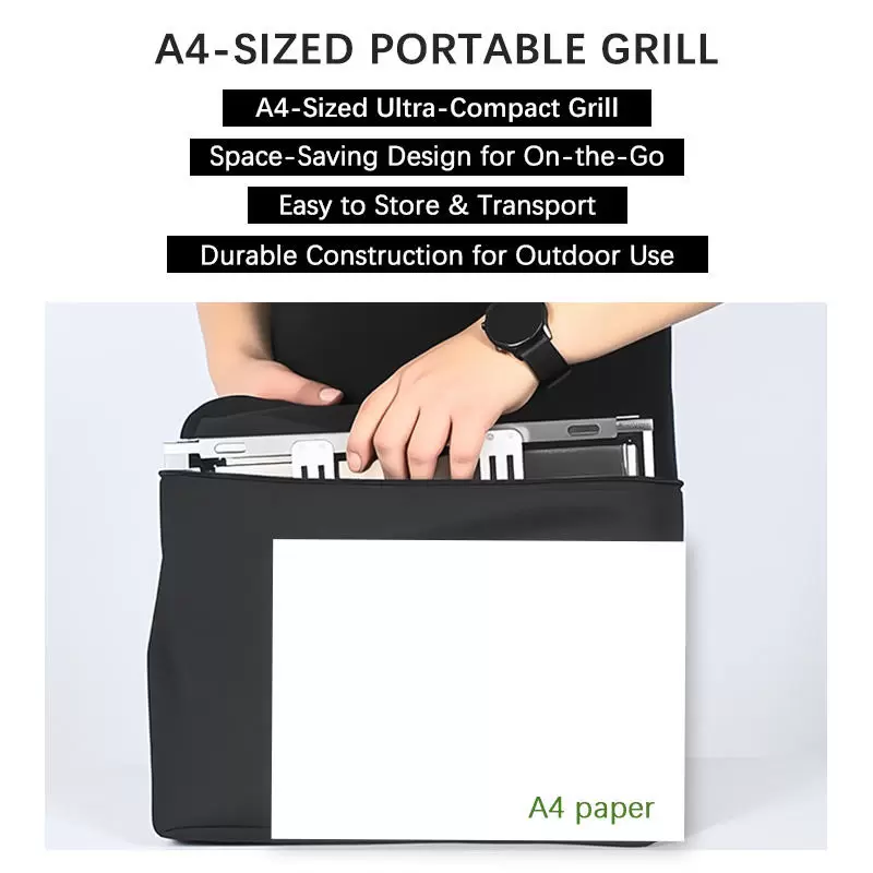 Parrilla plegable para barbacoa de camping