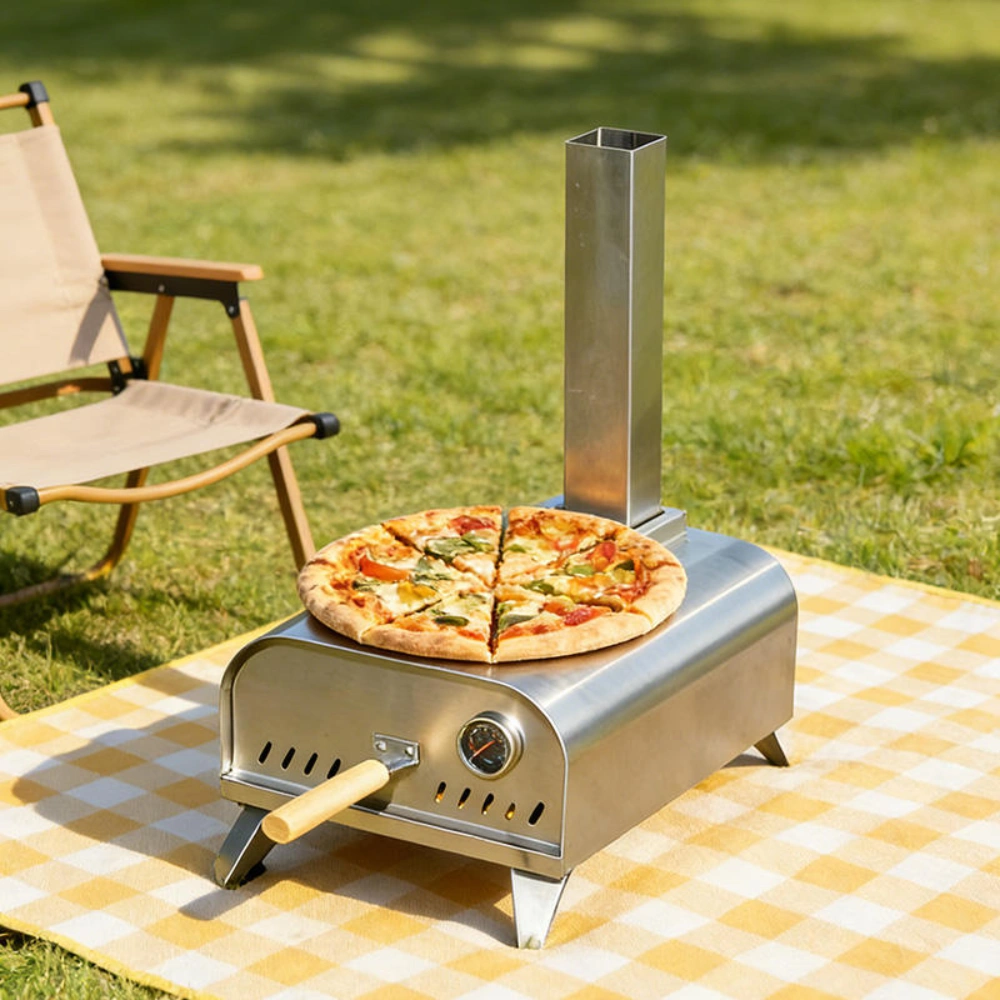 Horno de pizza port&aacute;til de acero inoxidable para exteriores