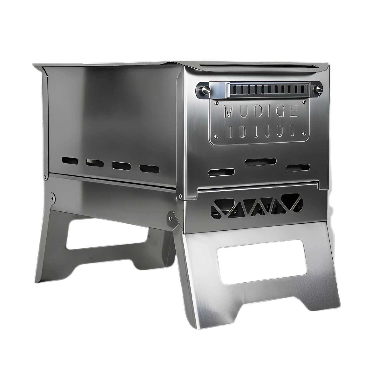 Brasero/parrilla de barbacoa port&aacute;til desmontable de acero inoxidable