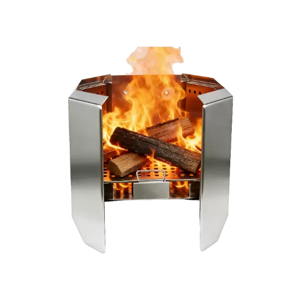Pozo de fuego desmontable sin humo de acero inoxidable