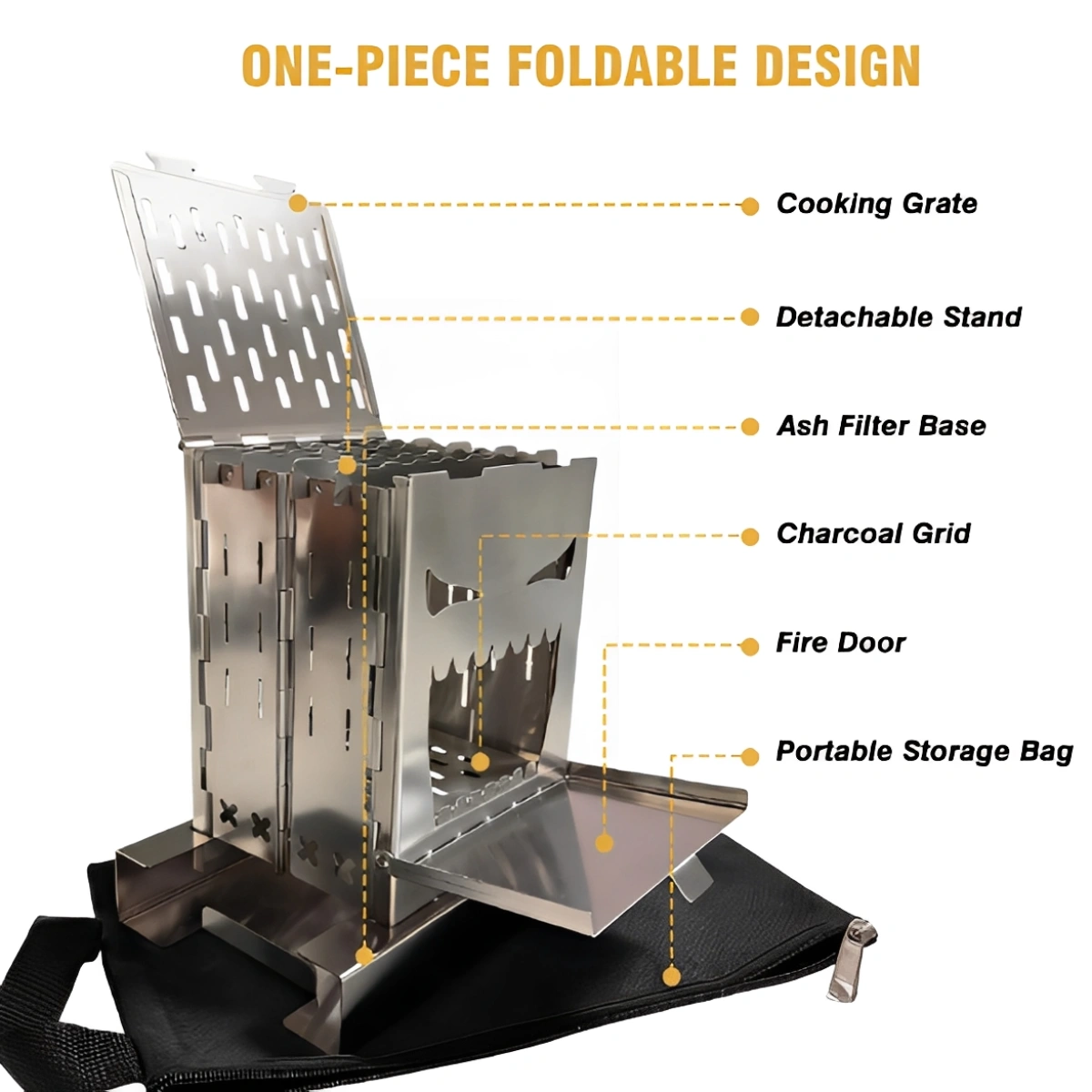 Mini estufa de camping plegable de bolsillo